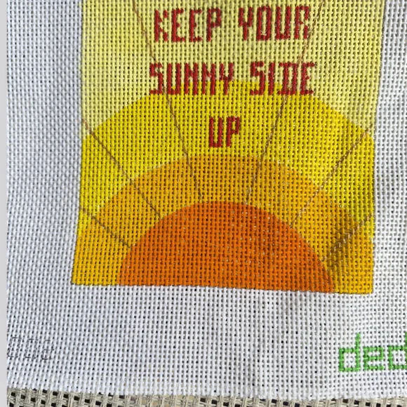 Needlepoint Hand painted Dede -Keep Your Sunny Side Up - Picture 4 of 5